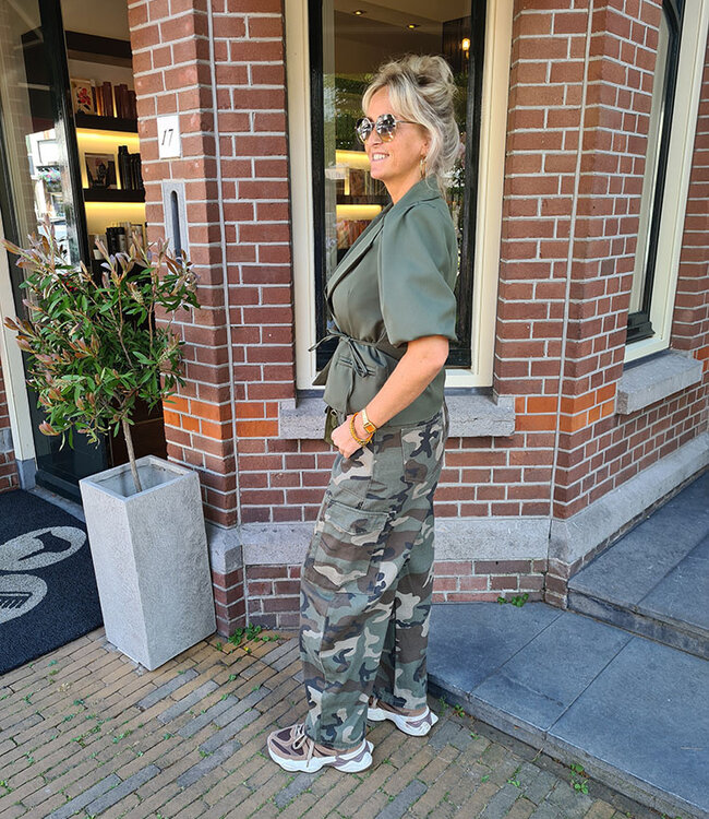 Blazer Pofmouw KM Armygroen