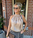 Haltertop Shimmer Camel