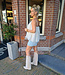 Spaghettiband Top Linnenlook Crème