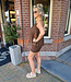 Spaghettiband Top Linnenlook Bruin