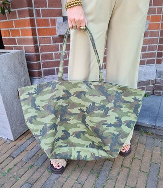 XXL Shopper/ Strandtas Armyprint