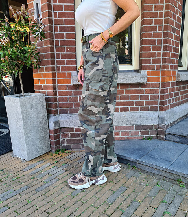 Broek Denim Armyprint
