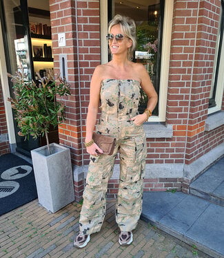 Strapless Jumpsuit Armyprint