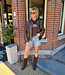 Bomber Leo Print Bruin/Zwart