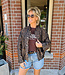 Bomber Leo Print Bruin/Zwart
