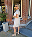 Azzurro Jurkje met Knoopdetail Beige