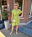 Azzurro Jurkje met Knoopdetail Groen