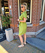 Azzurro Jurkje met Knoopdetail Groen
