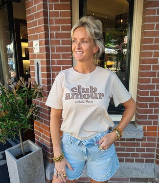T-shirt Club Amour Beige
