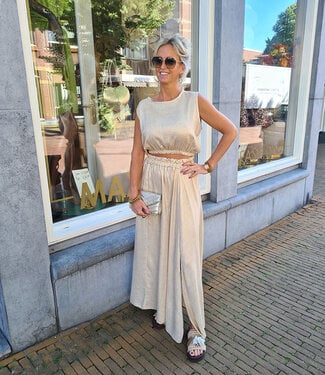 2-Delige Set Top + Rok Gold