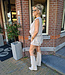 2-delige Set Vhals Blouse+Broekrokje Beige