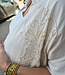 Lange Dress met Borduursels Crème