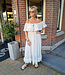 Offshoulder Jurk Linnenlook Crème