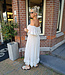Offshoulder Jurk Linnenlook Crème
