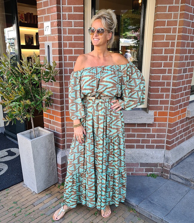 Ibiza Dress Turquoise/Gold