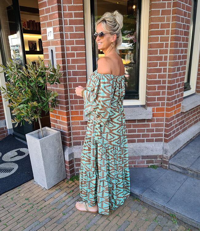 Ibiza Dress Turquoise/Gold