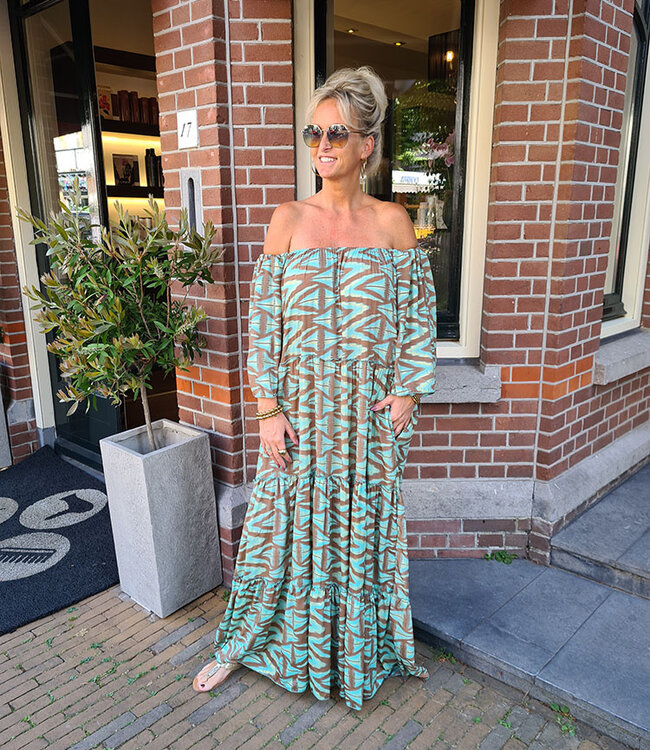 Ibiza Dress Turquoise/Gold