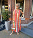 Lurex Zigzag Dress Oranje