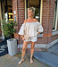 Azzurro Offshoulder Ballonblouse Beige