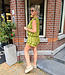 2-delige Set Vhals Blouse+Broekrokje Groen