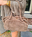 Handtas Suede Taupe Coline