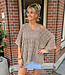 Teatro Knit Trui Poncho Vhals Taupe