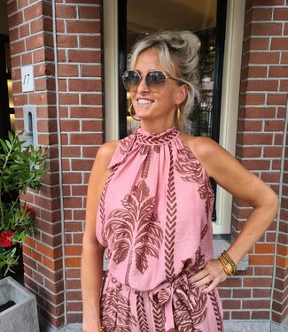Palmtree Haltertop Roze