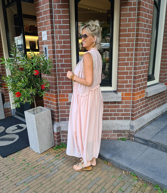 Ibiza Dress Zachtroze/beige