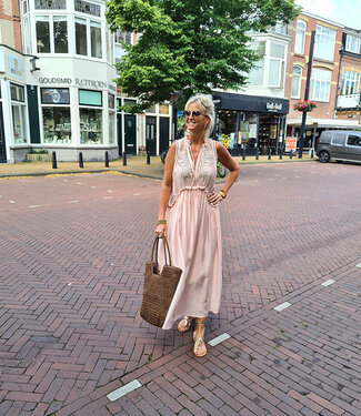 Ibiza Dress Zachtroze/beige