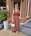 Summer Dress Gesmokt/Uitlopend Donkerbruin