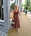 Summer Dress Gesmokt/Uitlopend Donkerbruin
