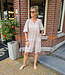 Azzurro Leopard Dress Vhals Soft Beige Tinten