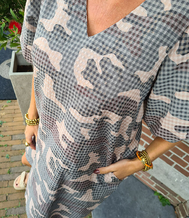 Azzurro Pofmouw Dress Army Groen