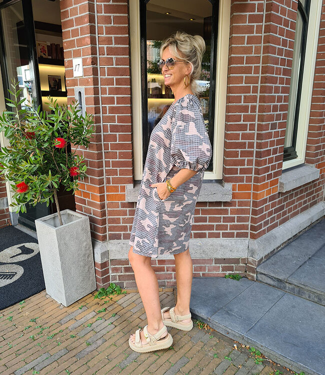 Azzurro Pofmouw Dress Army Groen