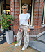Azzurro Basic Tee Schoudervulling Wit