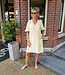 Azzurro Dress Pofmouw Vhals Geel