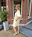 Azzurro Dress Pofmouw Vhals Geel