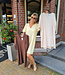 Azzurro Dress Pofmouw Vhals Geel