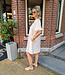 Azzurro Dress Pofmouw Vhals Beige