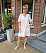 Azzurro Dress Pofmouw Vhals Beige