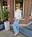 Azzurro Luxe Blouse Flower Crème
