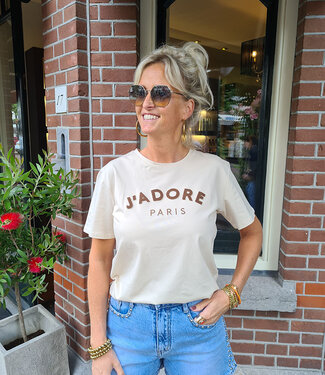 T-shirt J'adore Beige