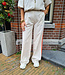 Pantalon met Bies Beige/Oranje