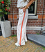 Pantalon met Bies Beige/Oranje