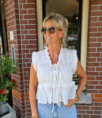 Blouse Gesmokt Wit