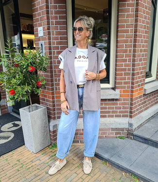 Oversized Ruiten Gilet met Split