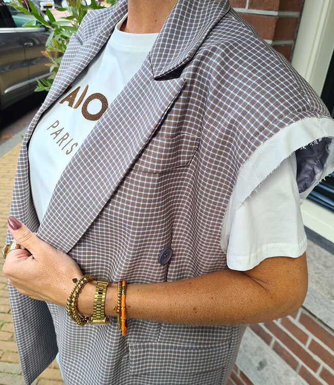 Oversized Ruiten Gilet met Split