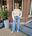 Luxe Offshoulder Blouse met Top Beige