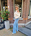 Luxe Offshoulder Blouse met Top Beige