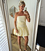 Strapless Ballonjurkje Kort Geel